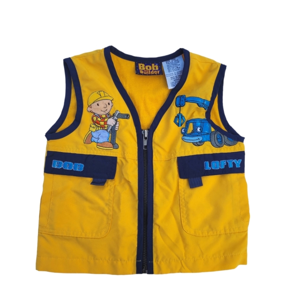 Vintage Y2k 2004 Bob the Builder Yellow Construction vest